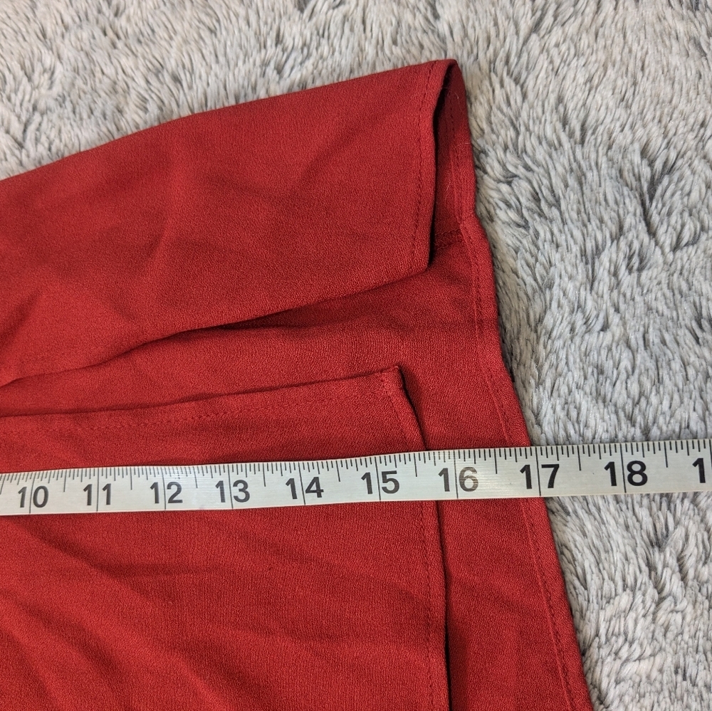 NEW Reformation Red Mini Skirt Margot with Slit Size 6 - Picture 5 of 8